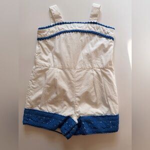 Janie and Jack White and Blue Romper, 12-18m